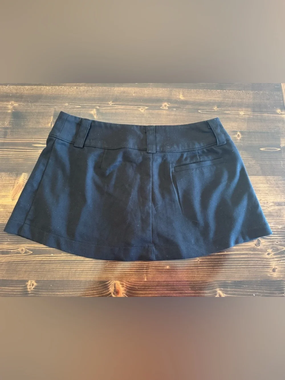 Garage Black Ultra Mini Skirt with Pleated‎ Detail Size M